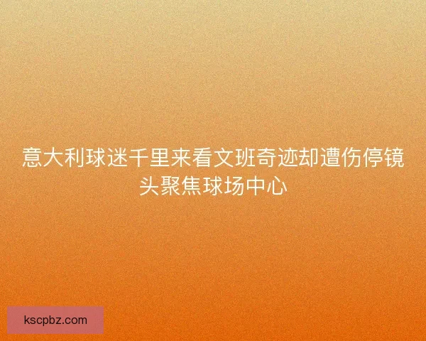 意大利球迷千里来看文班奇迹却遭伤停镜头聚焦球场中心